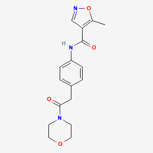 5-methyl-N-(4-(2-morpholino-2-oxoethyl)phenyl)isoxazole-4-carboxamide