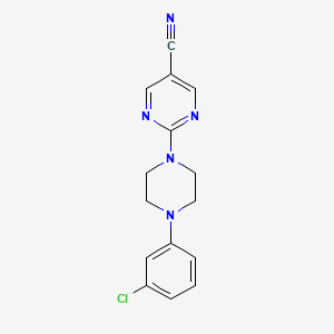 2-[4-(3-Chlorophenyl)piperazino]-5-pyrimidinecarbonitrile