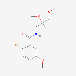 molecular formula C14H20BrNO4 B2989166 2-溴-N-(2,3-二甲氧基-2-甲基丙基)-5-甲氧基苯甲酰胺 CAS No. 2034540-45-7