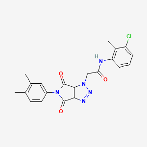 N-(3-chloro-2-methylphenyl)-2-[5-(3,4-dimethylphenyl)-4,6-dioxo-4,5,6,6a-tetrahydropyrrolo[3,4-d][1,2,3]triazol-1(3aH)-yl]acetamide