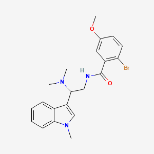2-bromo-N-(2-(dimethylamino)-2-(1-methyl-1H-indol-3-yl)ethyl)-5-methoxybenzamide
