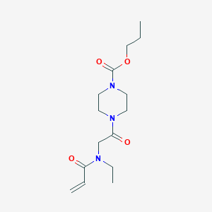 Propyl 4-[2-[ethyl(prop-2-enoyl)amino]acetyl]piperazine-1-carboxylate