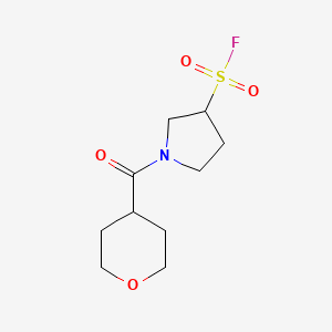 1-(Oxane-4-carbonyl)pyrrolidine-3-sulfonyl fluoride