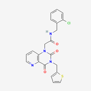 molecular formula C21H17ClN4O3S B2989177 N-(2-chlorobenzyl)-2-(2,4-dioxo-3-(thiophen-2-ylmethyl)-3,4-dihydropyrido[3,2-d]pyrimidin-1(2H)-yl)acetamide CAS No. 955801-59-9