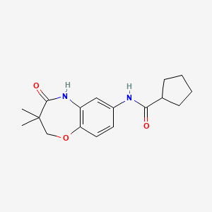 N-(3,3-dimethyl-4-oxo-2,3,4,5-tetrahydrobenzo[b][1,4]oxazepin-7-yl)cyclopentanecarboxamide