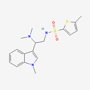N-(2-(dimethylamino)-2-(1-methyl-1H-indol-3-yl)ethyl)-5-methylthiophene-2-sulfonamide