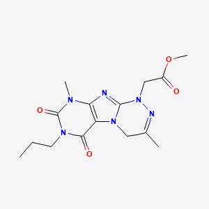 methyl 2-(3,9-dimethyl-6,8-dioxo-7-propyl-4H-purino[8,7-c][1,2,4]triazin-1-yl)acetate