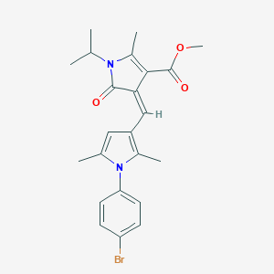 molecular formula C23H25BrN2O3 B298920 methyl 4-{[1-(4-bromophenyl)-2,5-dimethyl-1H-pyrrol-3-yl]methylene}-1-isopropyl-2-methyl-5-oxo-4,5-dihydro-1H-pyrrole-3-carboxylate 