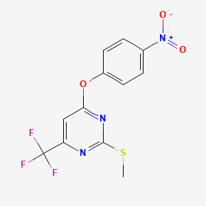 2-(Methylsulfanyl)-4-(4-nitrophenoxy)-6-(trifluoromethyl)pyrimidine