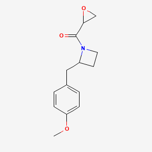 [2-[(4-Methoxyphenyl)methyl]azetidin-1-yl]-(oxiran-2-yl)methanone