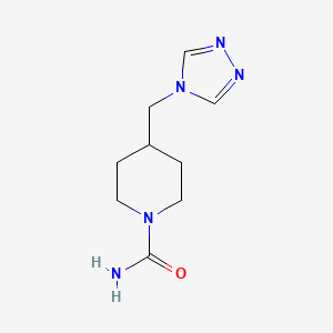 molecular formula C9H15N5O B2989219 4-(1,2,4-Triazol-4-ylmethyl)piperidine-1-carboxamide CAS No. 2408963-76-6