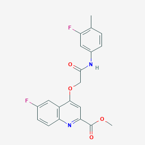 Methyl 6-fluoro-4-{[(3-fluoro-4-methylphenyl)carbamoyl]methoxy}quinoline-2-carboxylate