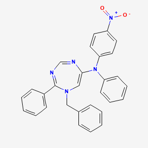 1-benzyl-N-(4-nitrophenyl)-N,2-diphenyl-1H-1,3,5-triazepin-6-amine