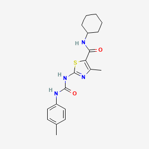 N-cyclohexyl-4-methyl-2-(3-(p-tolyl)ureido)thiazole-5-carboxamide