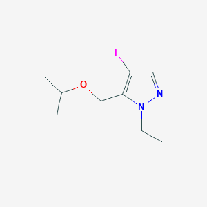 molecular formula C9H15IN2O B2989233 1-ethyl-4-iodo-5-(isopropoxymethyl)-1H-pyrazole CAS No. 1856041-90-1