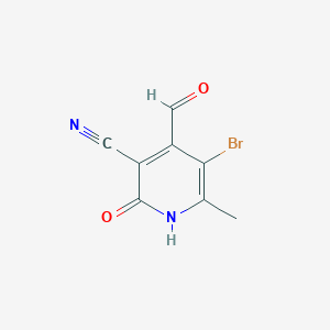 molecular formula C8H5BrN2O2 B2989237 5-Bromo-4-formyl-6-methyl-2-oxo-1H-pyridine-3-carbonitrile CAS No. 2248332-87-6
