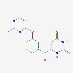 6-(3-((2-methylpyrimidin-4-yl)oxy)piperidine-1-carbonyl)pyrimidine-2,4(1H,3H)-dione