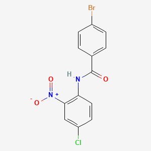 molecular formula C13H8BrClN2O3 B2989240 4-bromo-N-(4-chloro-2-nitrophenyl)benzamide CAS No. 119200-04-3
