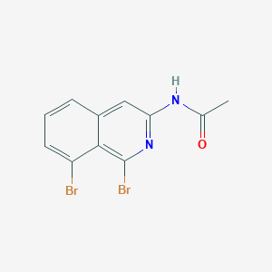 N-(1,8-Dibromoisoquinolin-3-yl)acetamide