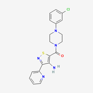 5-{[4-(3-Chlorophenyl)piperazin-1-yl]carbonyl}-3-pyridin-2-ylisothiazol-4-amine