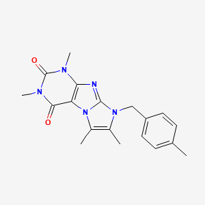 2,4,7,8-Tetramethyl-6-[(4-methylphenyl)methyl]purino[7,8-a]imidazole-1,3-dione