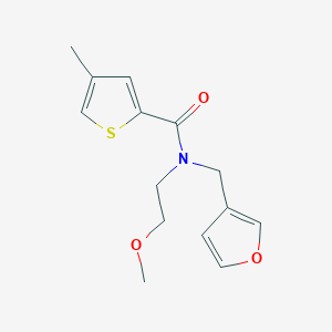 molecular formula C14H17NO3S B2989257 N-(furan-3-ylmethyl)-N-(2-methoxyethyl)-4-methylthiophene-2-carboxamide CAS No. 1421489-35-1
