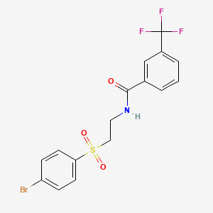 N-{2-[(4-bromophenyl)sulfonyl]ethyl}-3-(trifluoromethyl)benzenecarboxamide