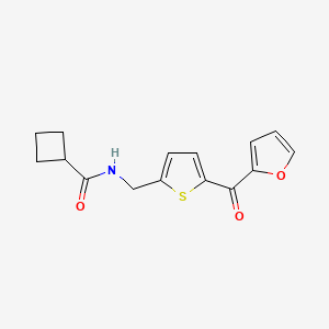 N-((5-(furan-2-carbonyl)thiophen-2-yl)methyl)cyclobutanecarboxamide