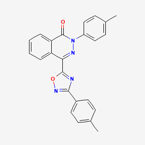 molecular formula C24H18N4O2 B2989274 2-(4-methylphenyl)-4-[3-(4-methylphenyl)-1,2,4-oxadiazol-5-yl]phthalazin-1(2H)-one CAS No. 1291844-76-2