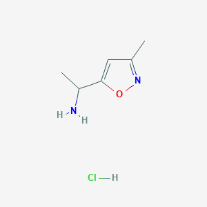 1-(3-Methyl-1,2-oxazol-5-yl)ethanamine;hydrochloride