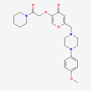 2-((4-(4-methoxyphenyl)piperazin-1-yl)methyl)-5-(2-oxo-2-(piperidin-1-yl)ethoxy)-4H-pyran-4-one