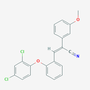 molecular formula C22H15Cl2NO2 B2989305 (Z)-3-[2-(2,4-二氯苯氧基)苯基]-2-(3-甲氧基苯基)丙-2-烯腈 CAS No. 866019-85-4