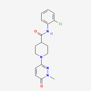 molecular formula C17H19ClN4O2 B2989306 N-(2-chlorophenyl)-1-(1-methyl-6-oxo-1,6-dihydropyridazin-3-yl)piperidine-4-carboxamide CAS No. 1421461-68-8