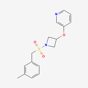 molecular formula C16H18N2O3S B2989318 3-((1-((3-Methylbenzyl)sulfonyl)azetidin-3-yl)oxy)pyridine CAS No. 1903511-75-0