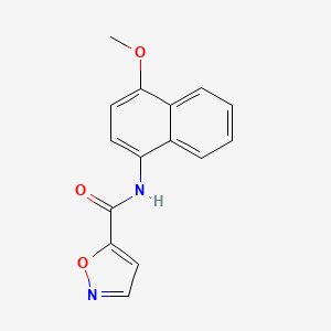 molecular formula C15H12N2O3 B2989321 N-(4-methoxynaphthalen-1-yl)isoxazole-5-carboxamide CAS No. 941913-84-4