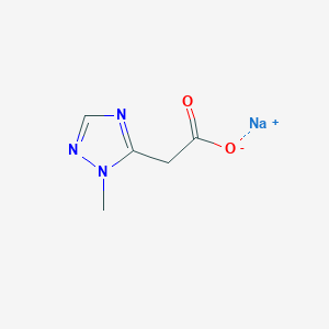molecular formula C5H6N3NaO2 B2989324 sodium 2-(1-methyl-1H-1,2,4-triazol-5-yl)acetate CAS No. 2137970-32-0