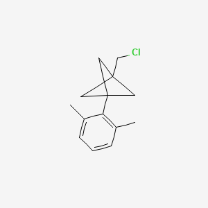 molecular formula C14H17Cl B2989333 1-(Chloromethyl)-3-(2,6-dimethylphenyl)bicyclo[1.1.1]pentane CAS No. 2287283-25-2