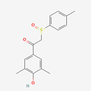 molecular formula C17H18O3S B2989335 1-(4-羟基-3,5-二甲苯基)-2-[(4-甲苯基)亚磺酰基]-1-乙酮 CAS No. 344279-92-1