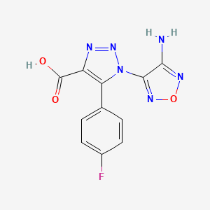 1-(4-Amino-1,2,5-oxadiazol-3-YL)-5-(fluorophenyl)-1H-1,2,3-triazole-4-carboxylic acid