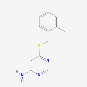 molecular formula C12H13N3S B2989365 6-{[(2-Methylphenyl)methyl]sulfanyl}pyrimidin-4-amine CAS No. 1511399-61-3