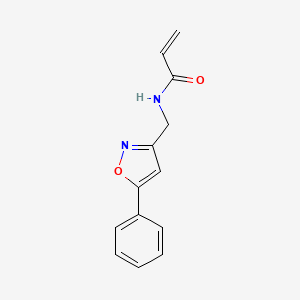 molecular formula C13H12N2O2 B2989377 N-[(5-phenyl-1,2-oxazol-3-yl)methyl]prop-2-enamide CAS No. 2094505-69-6