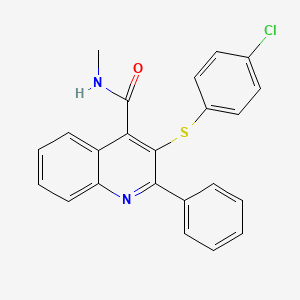 3-[(4-chlorophenyl)sulfanyl]-N-methyl-2-phenyl-4-quinolinecarboxamide