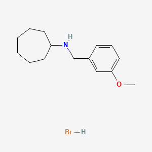 molecular formula C15H24BrNO B2989384 N-(3-methoxybenzyl)cycloheptanamine hydrobromide CAS No. 1609407-63-7; 418790-18-8