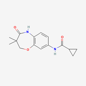 N-(3,3-dimethyl-4-oxo-2,3,4,5-tetrahydrobenzo[b][1,4]oxazepin-8-yl)cyclopropanecarboxamide