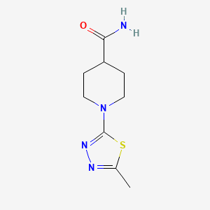 molecular formula C9H14N4OS B2989391 1-(5-Methyl-1,3,4-thiadiazol-2-yl)piperidine-4-carboxamide CAS No. 2326068-48-6