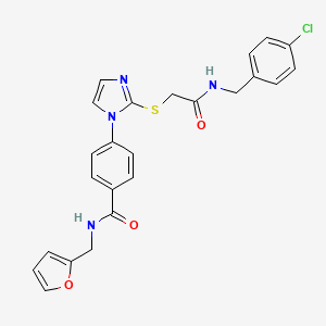 4-(2-((2-((4-chlorobenzyl)amino)-2-oxoethyl)thio)-1H-imidazol-1-yl)-N-(furan-2-ylmethyl)benzamide