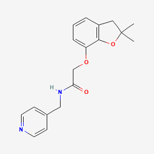 molecular formula C18H20N2O3 B2989397 2-((2,2-dimethyl-2,3-dihydrobenzofuran-7-yl)oxy)-N-(pyridin-4-ylmethyl)acetamide CAS No. 941943-84-6