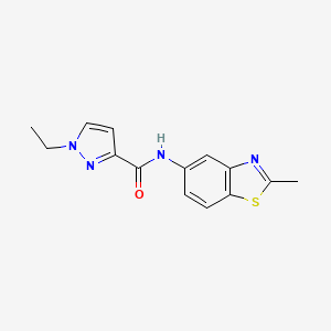 molecular formula C14H14N4OS B2989412 1-乙基-N-(2-甲基苯并[d]噻唑-5-基)-1H-吡唑-3-甲酰胺 CAS No. 1203281-02-0