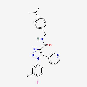 1-(4-fluoro-3-methylphenyl)-N-(4-isopropylbenzyl)-5-pyridin-3-yl-1H-1,2,3-triazole-4-carboxamide