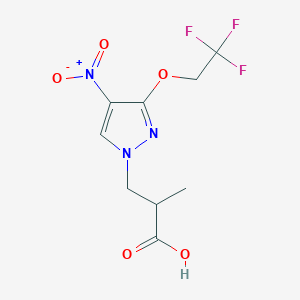 2-methyl-3-[4-nitro-3-(2,2,2-trifluoroethoxy)-1H-pyrazol-1-yl]propanoic acid